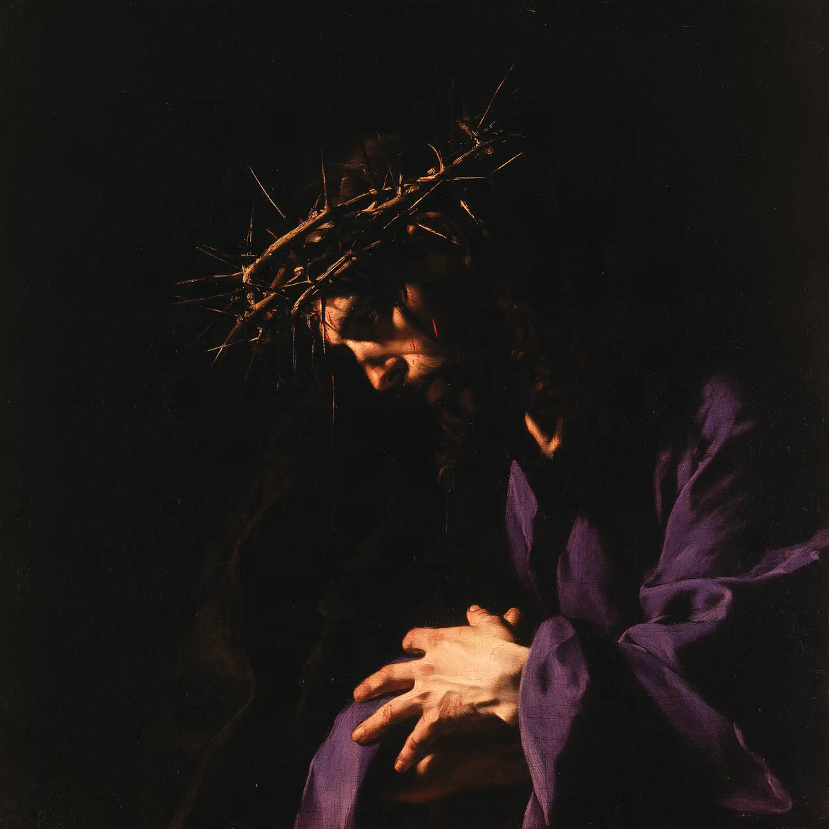 Jésus couronné d’épines — Le Repli silencieux des mains