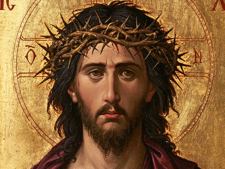 Jésus couronné d’épines — Le Regard au centre du nimbe gravé