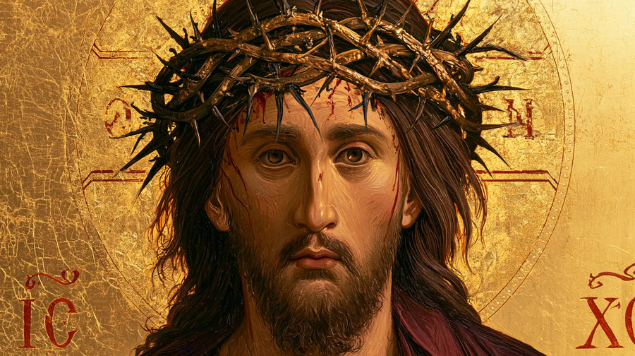 Jésus couronné d’épines — La Couronne aux ombres d’encre