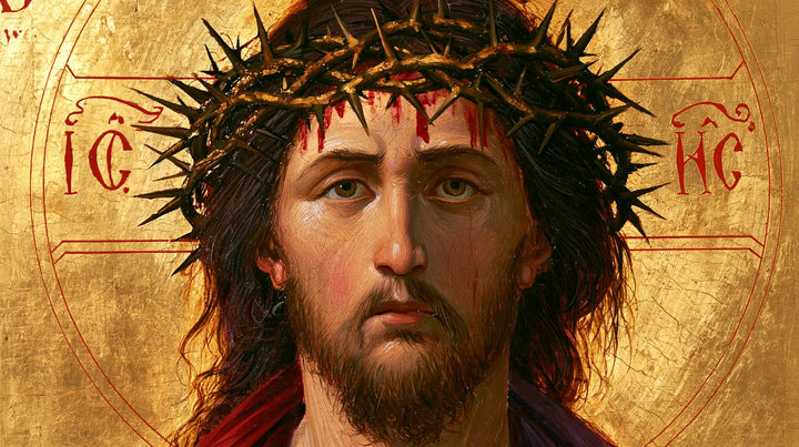 Jésus couronné d’épines — Le Front aux larmes rouges