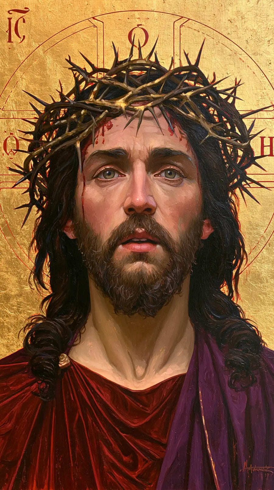Jesus Crowned with Thorns - Contemporary Byzantine · Portrait n° 6