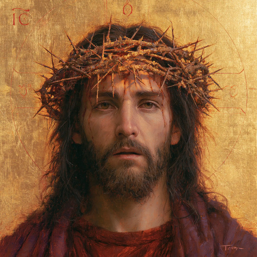 Jesus Crowned with Thorns - Contemporary Byzantine · Square n° 2