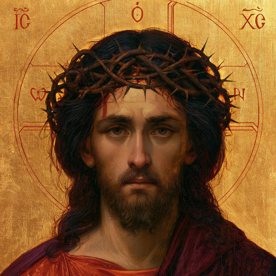 Jesus Crowned with Thorns - Contemporary Byzantine · Square n° 4