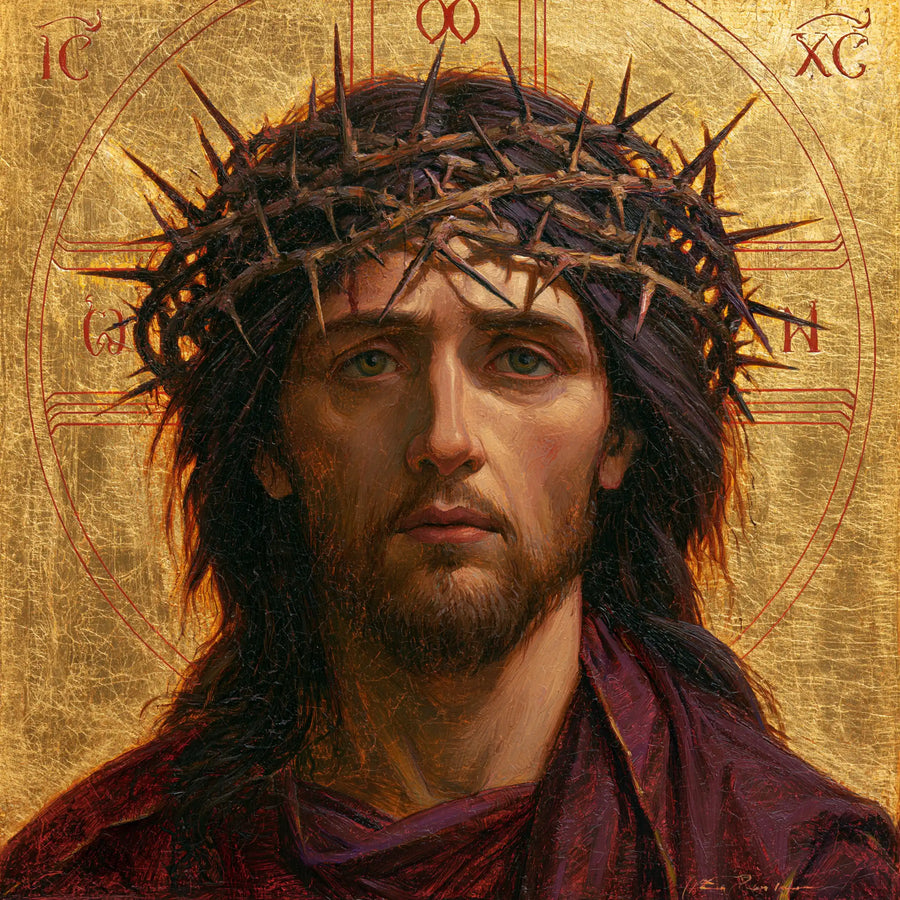 Jesus Crowned with Thorns - Contemporary Byzantine · Square n° 5