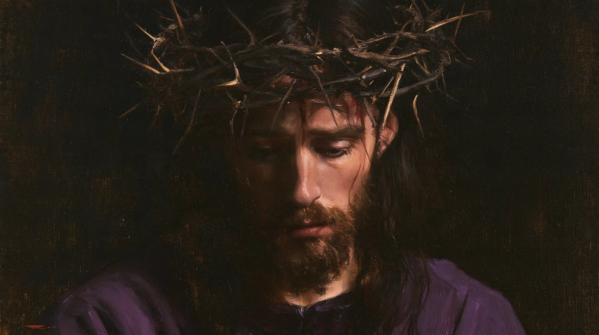 Jésus couronné d’épines — La Paupière à la frontière de l’ombre