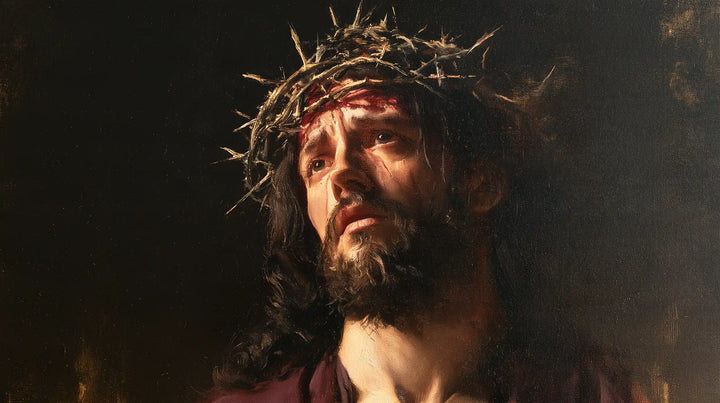 Jésus couronné d’épines — Le Front blessé tourné vers le jour