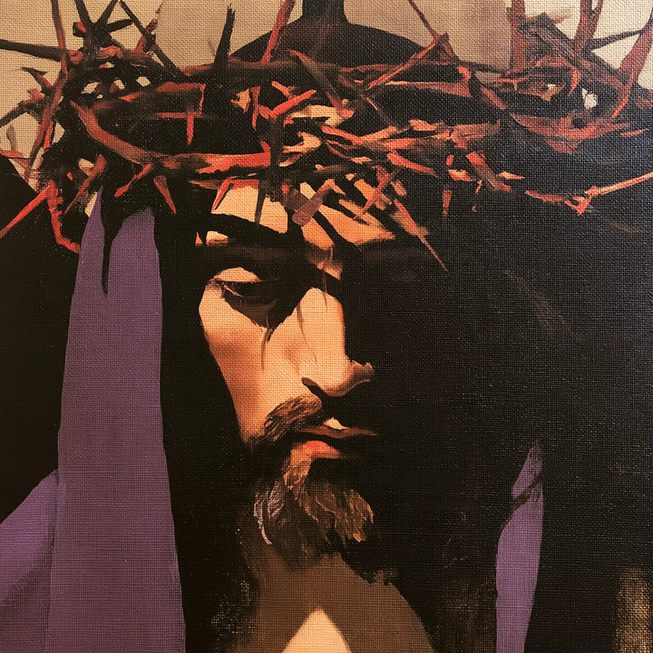 Jésus couronné d’épines — Les Plans d’ombre sous les ronces rouges