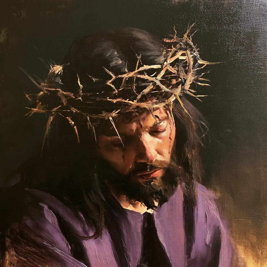 Jesus Crowned with Thorns - Contemporary Minimalism · Square n° 3