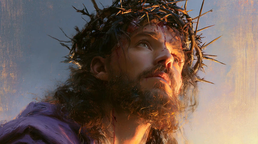 Jésus couronné d’épines — Le Rayon sur le profil de l’attente
