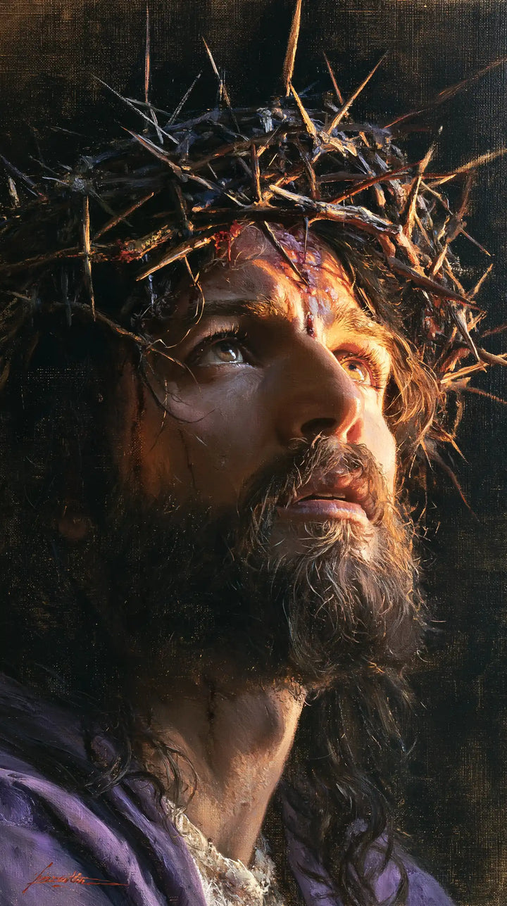 Jésus couronné d’épines — La Mince Aube au bord du front