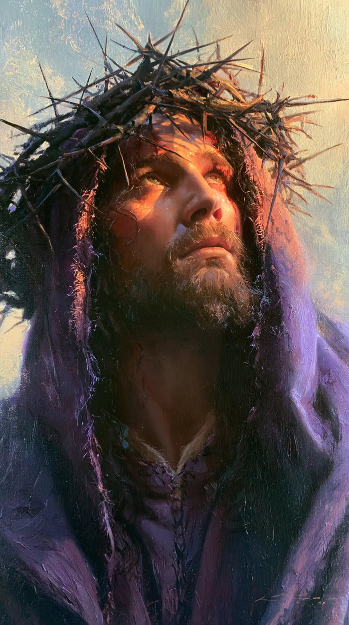 Jésus couronné d’épines — Le Capuchon au ciel naissant