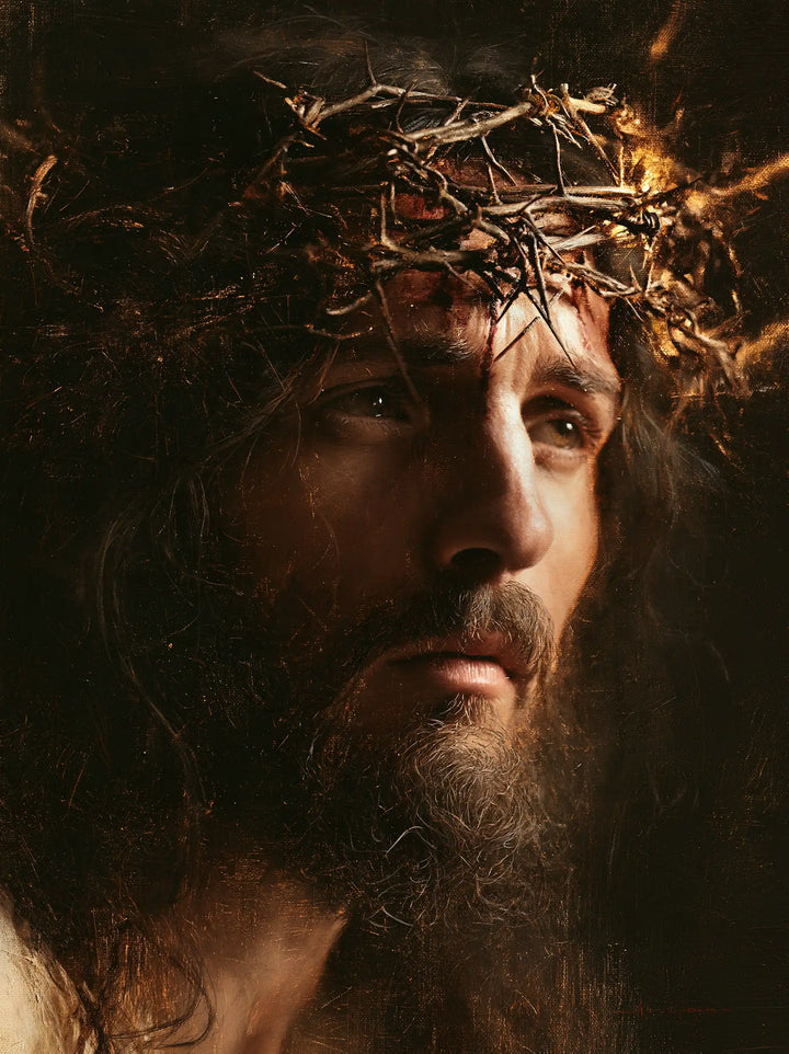 Jésus couronné d’épines — La Lumière derrière la tempe