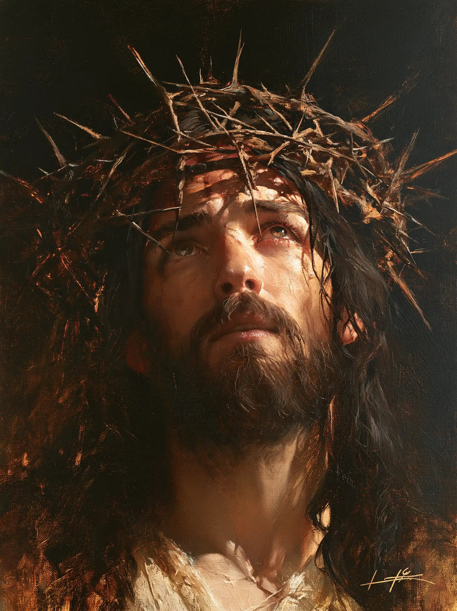 Jesus Crowned with Thorns - Jesus as Divine Light in Suffering · Portrait n° 13