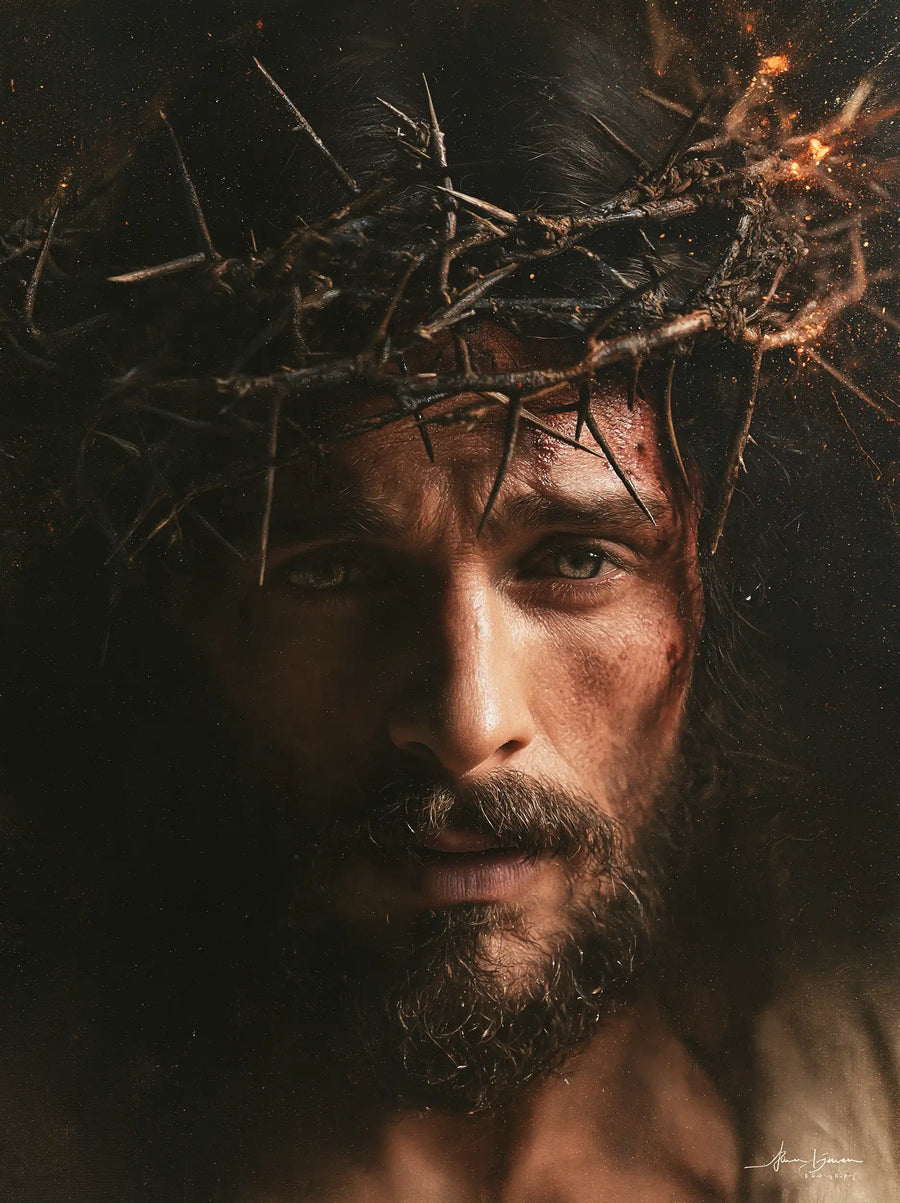 Jesus Crowned with Thorns - Jesus as Divine Light in Suffering · Portrait n° 14