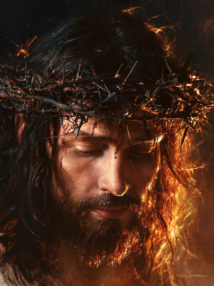Jesus Crowned with Thorns - Jesus as Divine Light in Suffering · Portrait n° 15