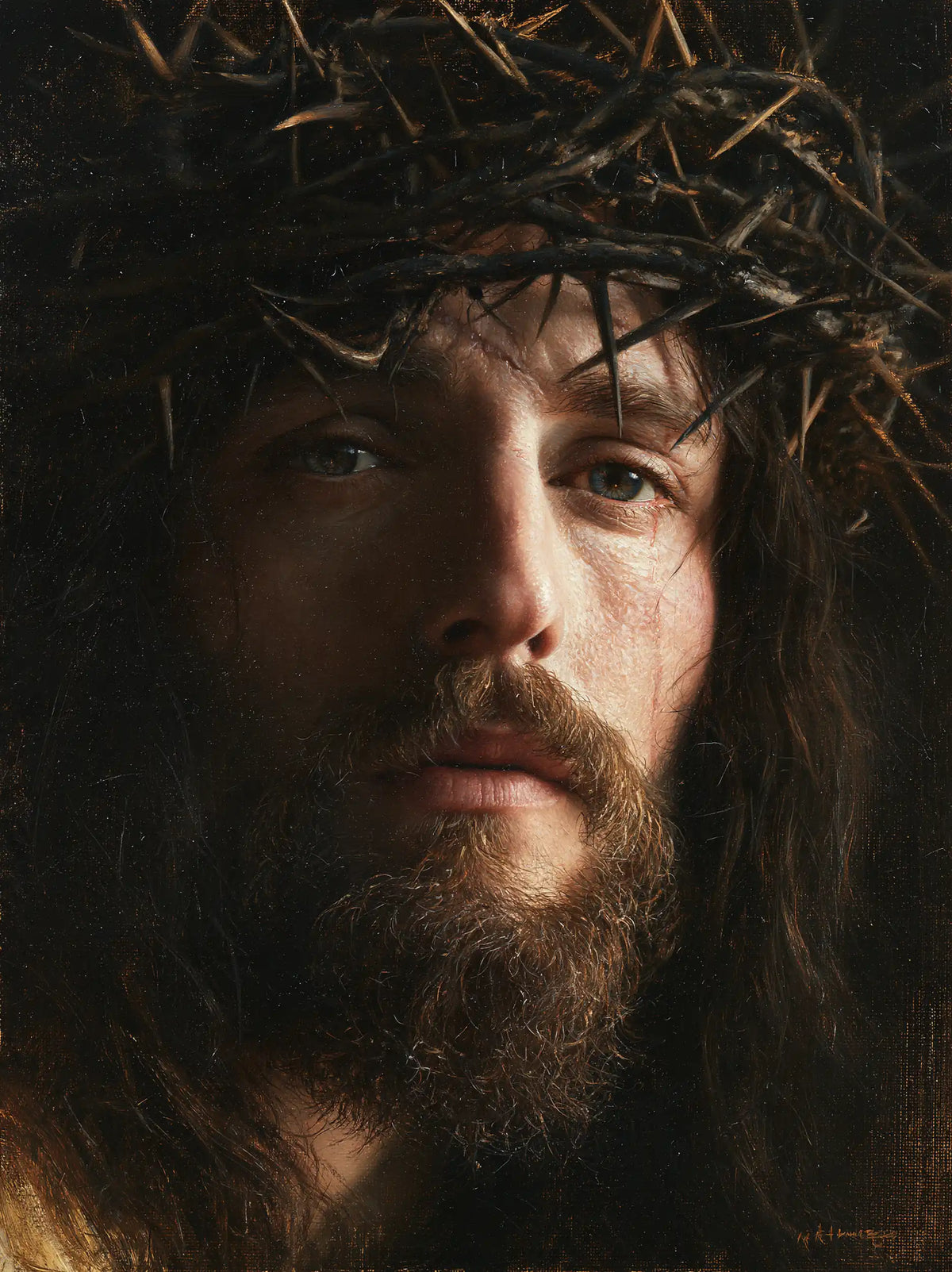 Jésus couronné d’épines — La Proximité silencieuse du regard