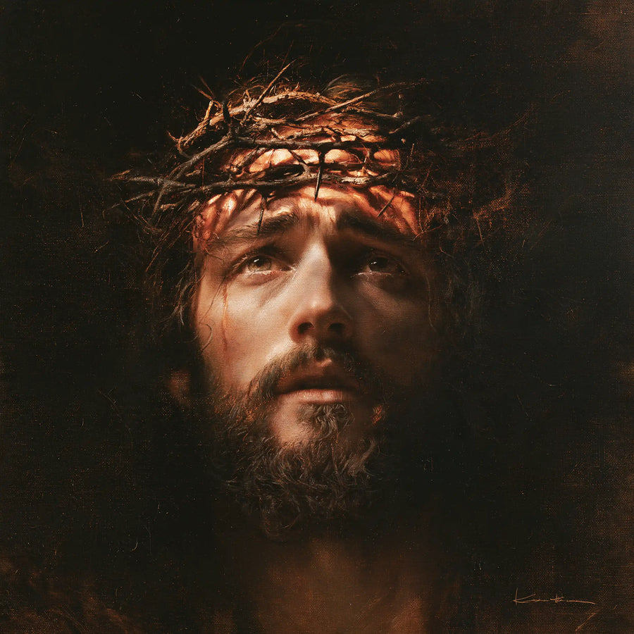 Jesus Crowned with Thorns - Jesus as Divine Light in Suffering · Square n° 2