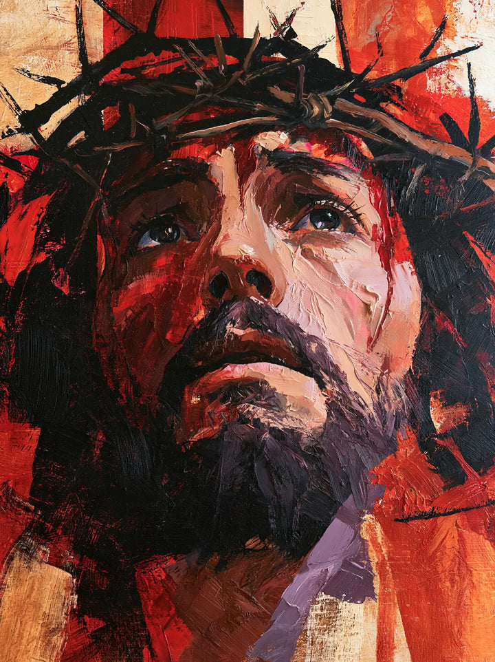 Jésus couronné d’épines — La Gorge claire dans la montée rouge