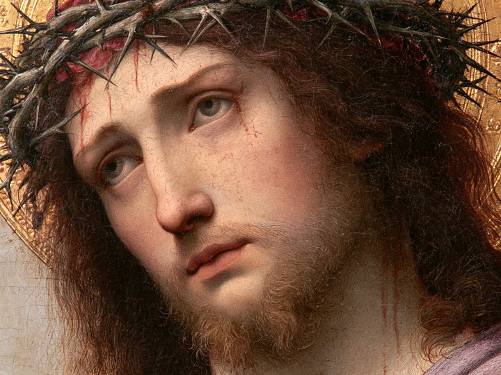 Jésus couronné d’épines — Le Regard pâle sous la couronne oblique