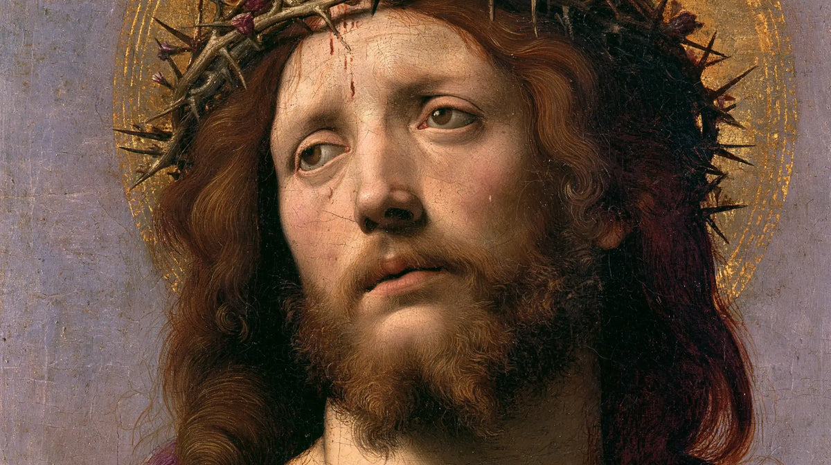 Jésus couronné d’épines — La Boucle rousse au bord du bleu