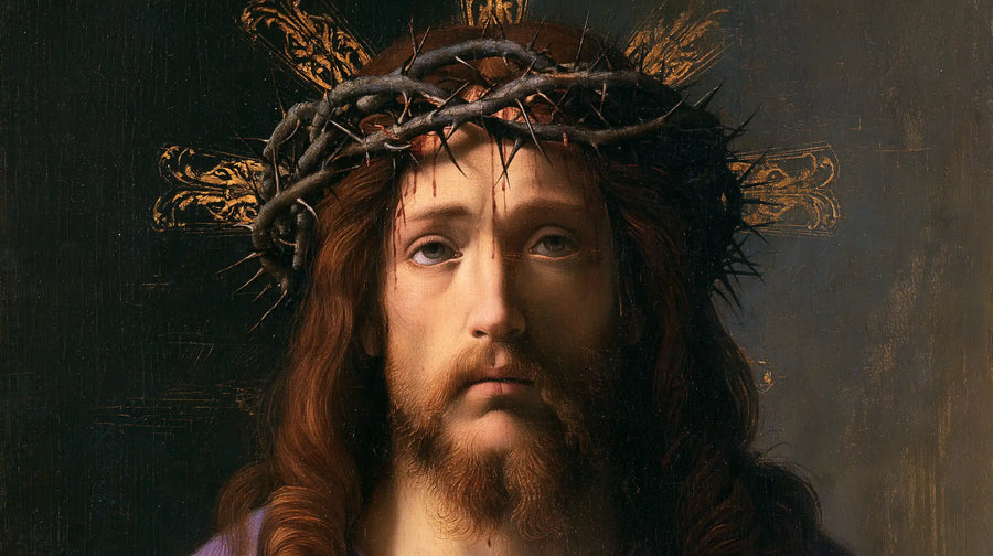 Jésus couronné d’épines — Les Rayons gravés derrière les ronces