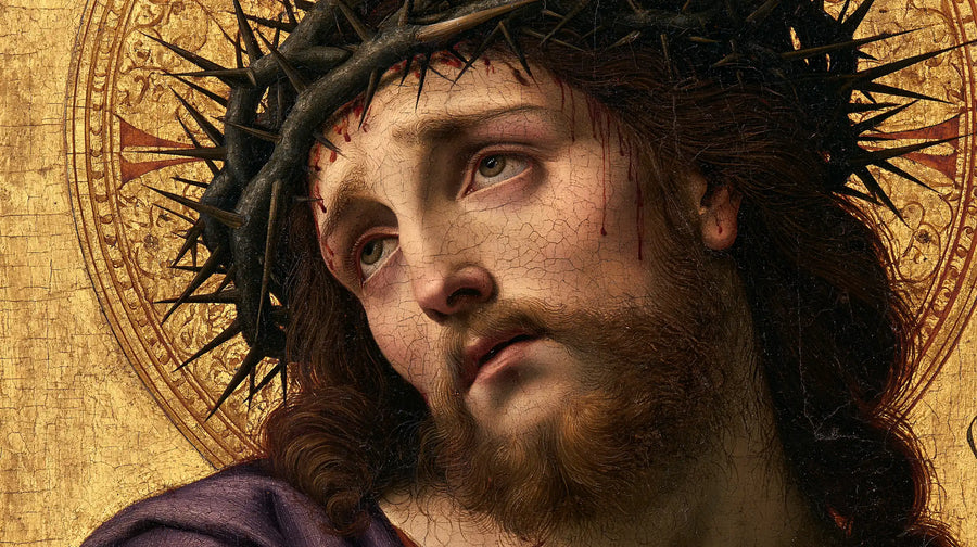 Jésus couronné d’épines — Le Profil devant l’auréole ciselée