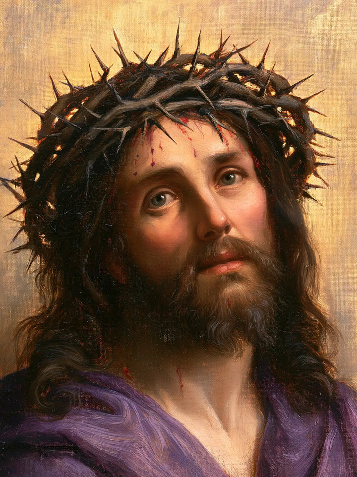 Jésus couronné d’épines — Les Yeux clairs sous la couronne noire