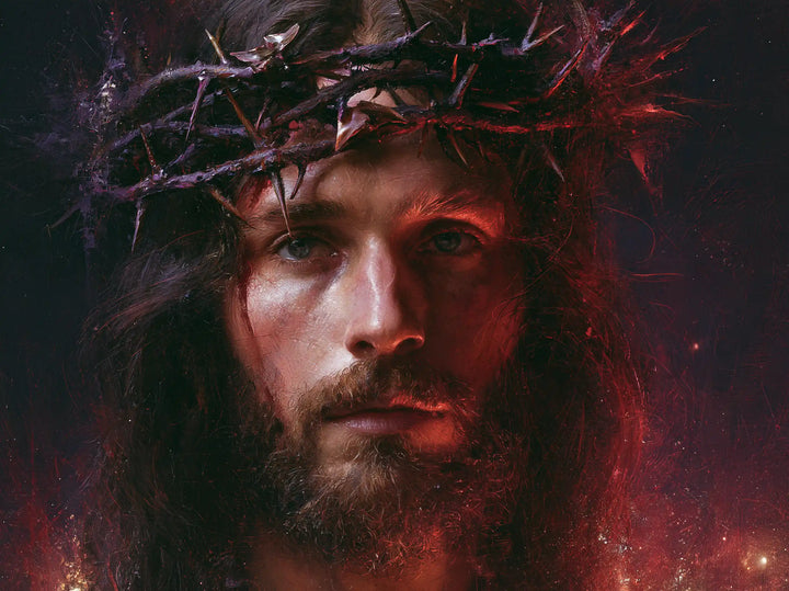 Jésus couronné d’épines — Les Deux Lumières du visage immobile