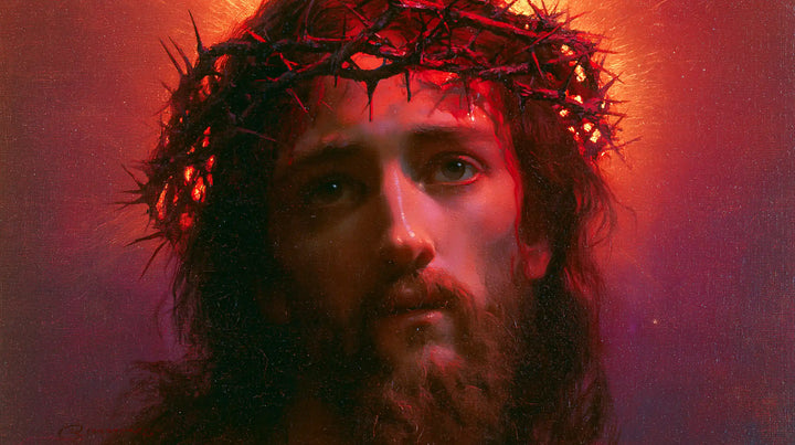 Jésus couronné d’épines — La Couronne dans le halo incandescent