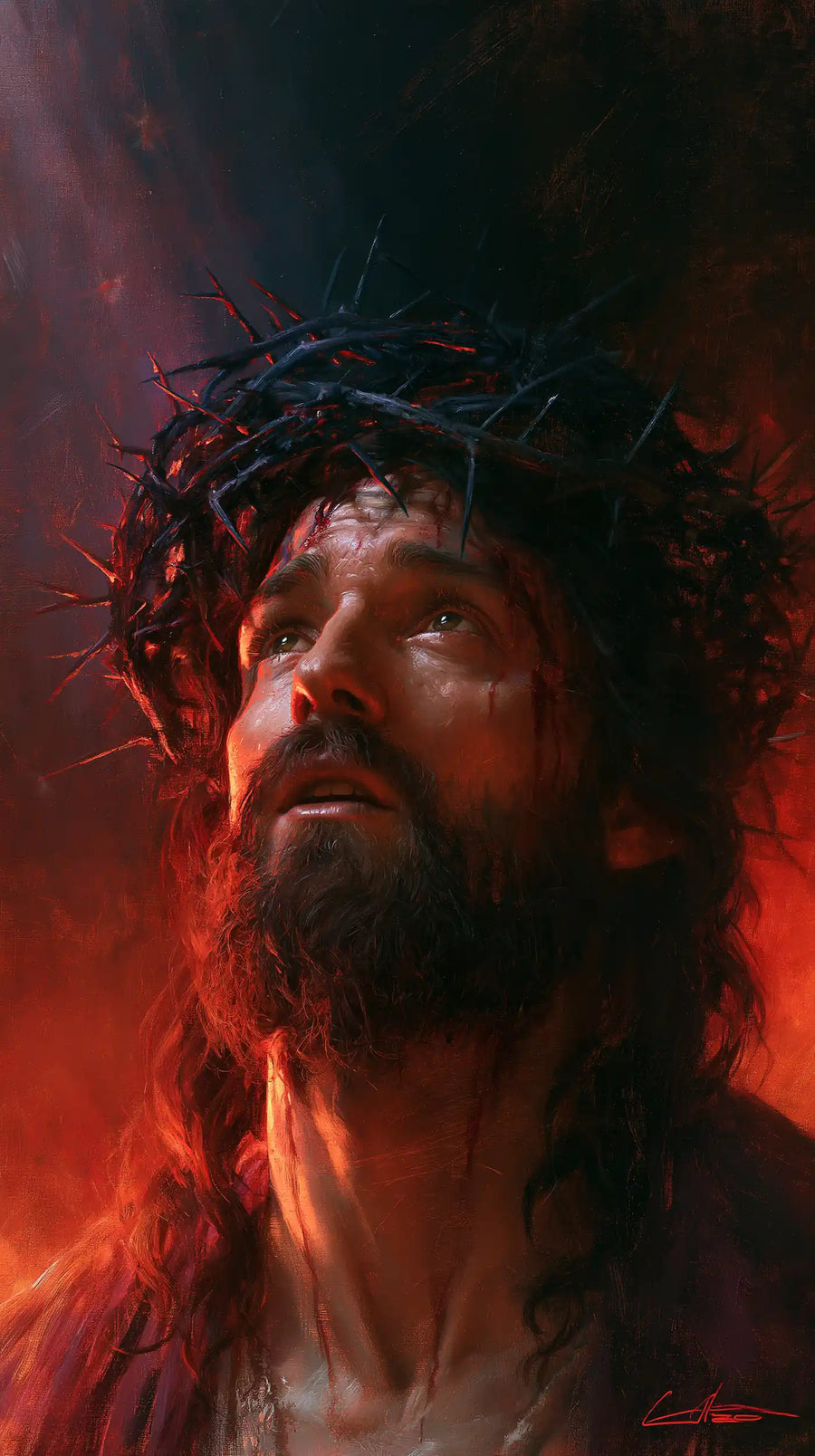 Jésus couronné d’épines — L’Appel sous les hautes ombres rouges