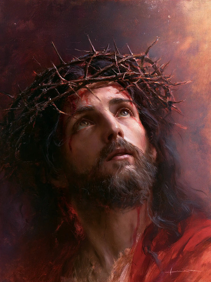 Jésus couronné d’épines — Le Regard vers la trouée rose