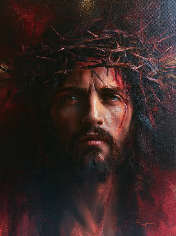 Jésus couronné d’épines — La Présence entre deux nuées sombres
