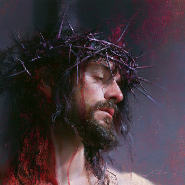 Jesus Crowned with Thorns - Hidden Glory in Suffering · Square n° 1
