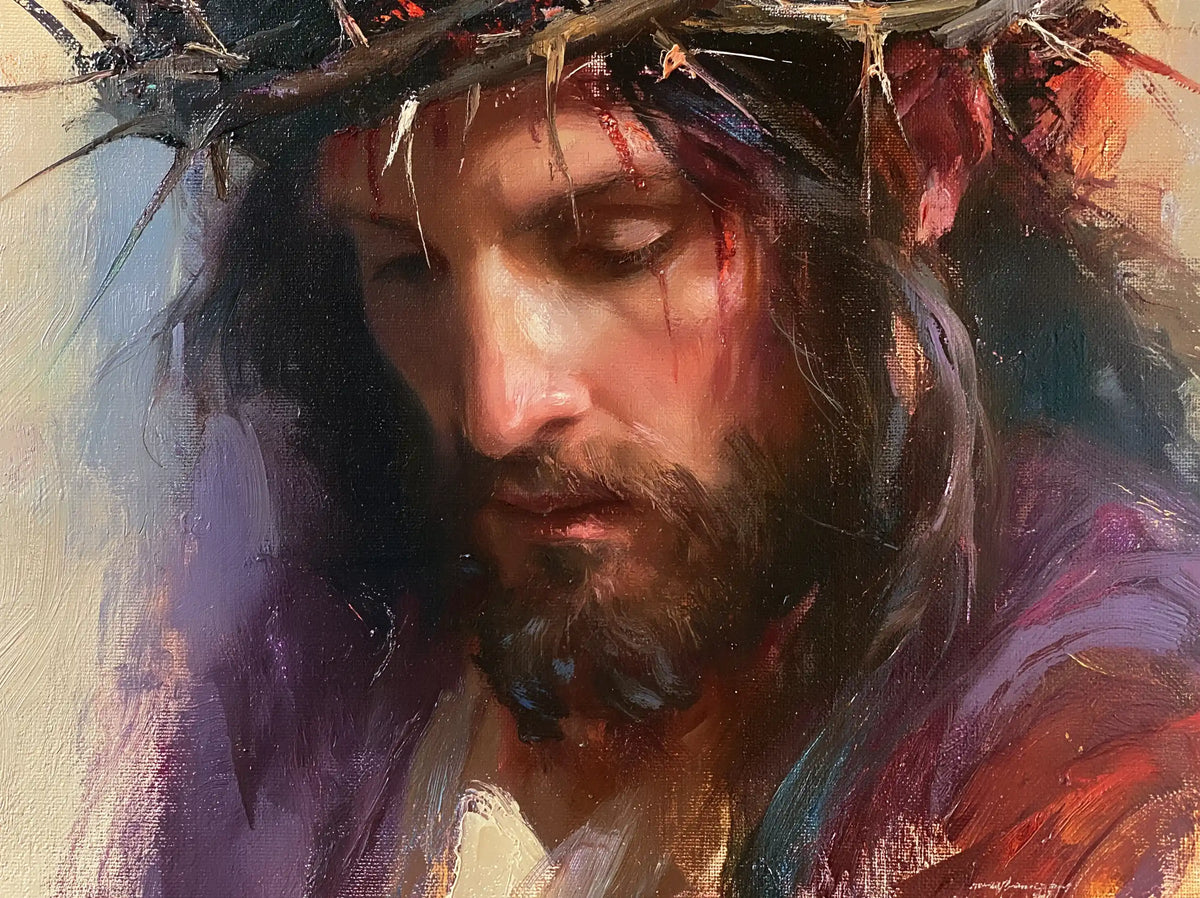 Jésus couronné d’épines — La Paupière close au bord du rouge