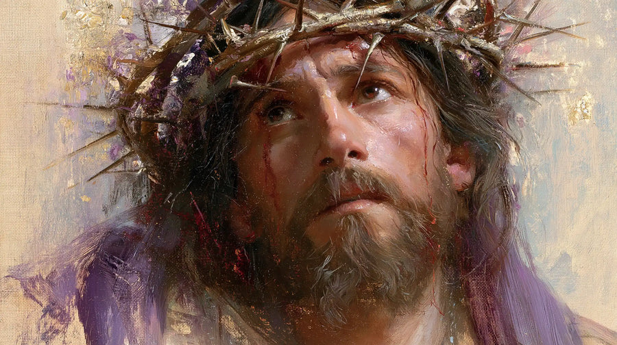 Jésus couronné d’épines — L’Appel parmi les touches lilas