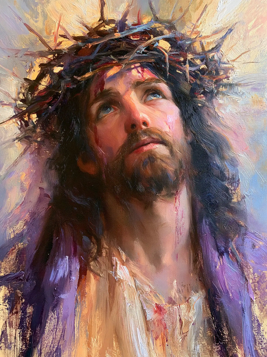 Jésus couronné d’épines — La Couronne au-dessus du col lumineux