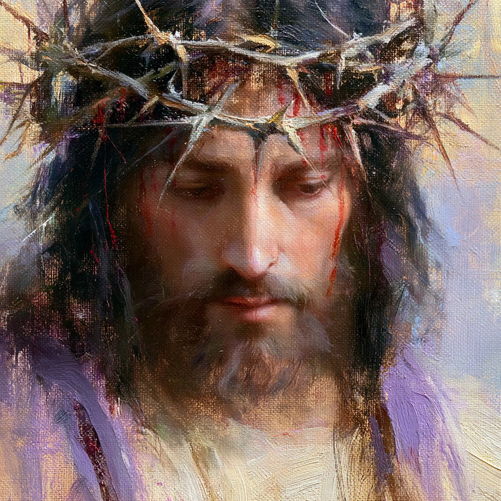 Jésus couronné d’épines — La Couronne argentée des paupières basses