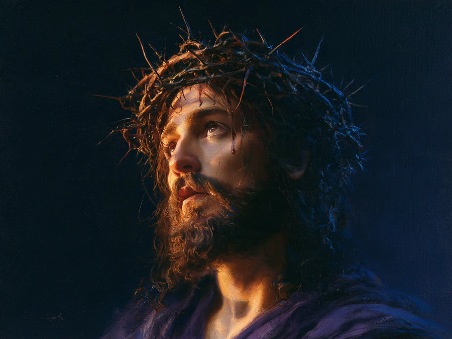 Jesus Crowned with Thorns - Midnight Blue Chiaroscuro · Landscape n° 5