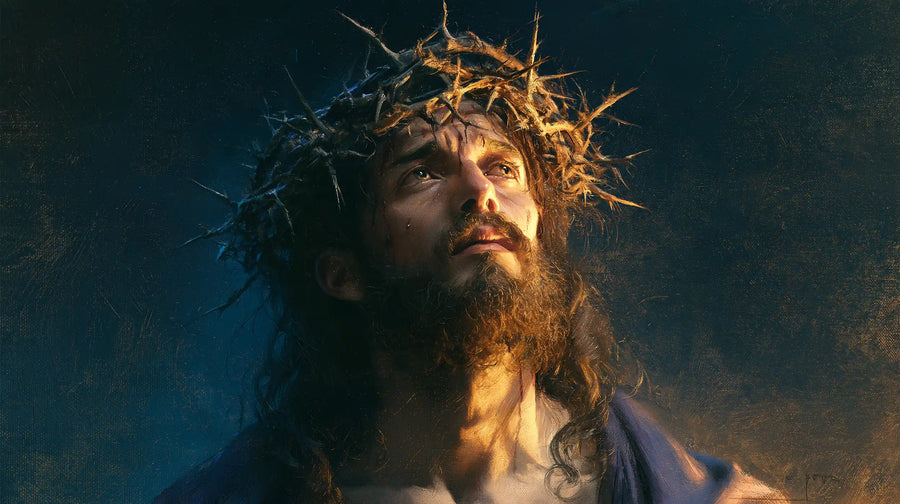 Jesus Crowned with Thorns - Midnight Blue Chiaroscuro · Landscape n° 6