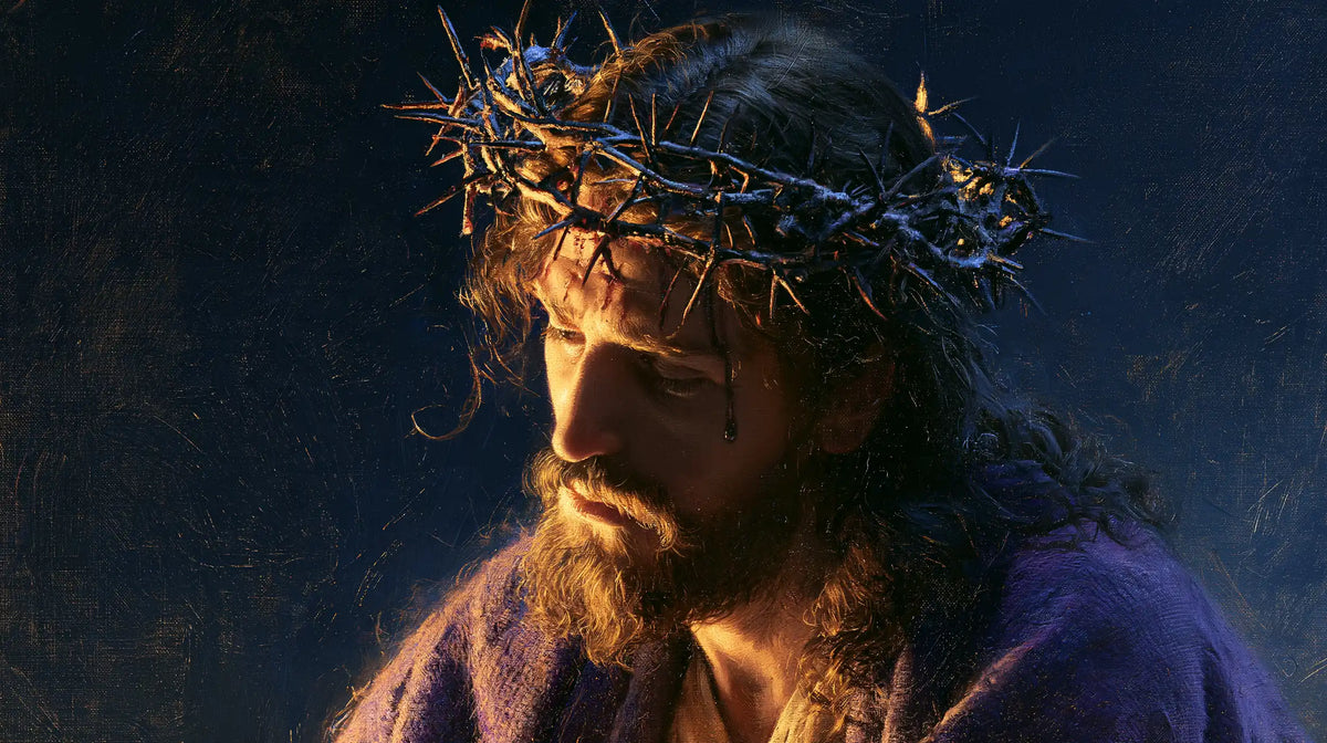 Jésus couronné d’épines — La Barbe au reflet de veilleuse