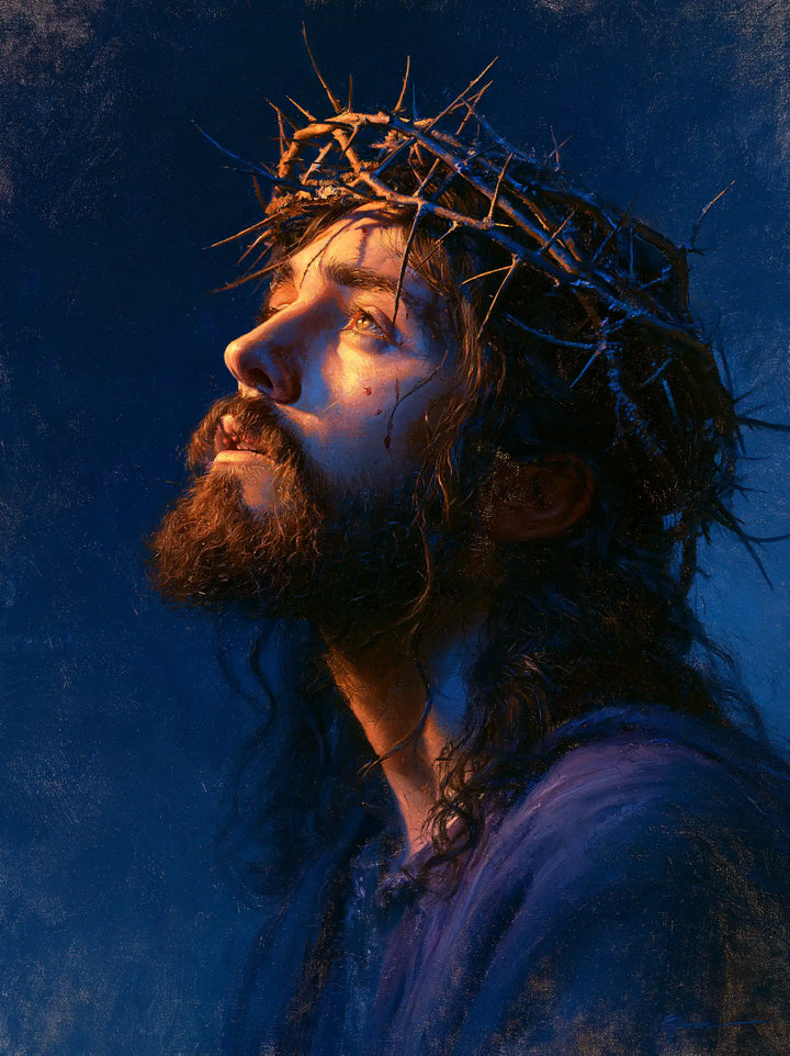 Jésus couronné d’épines — Le Profil entre nuit et or