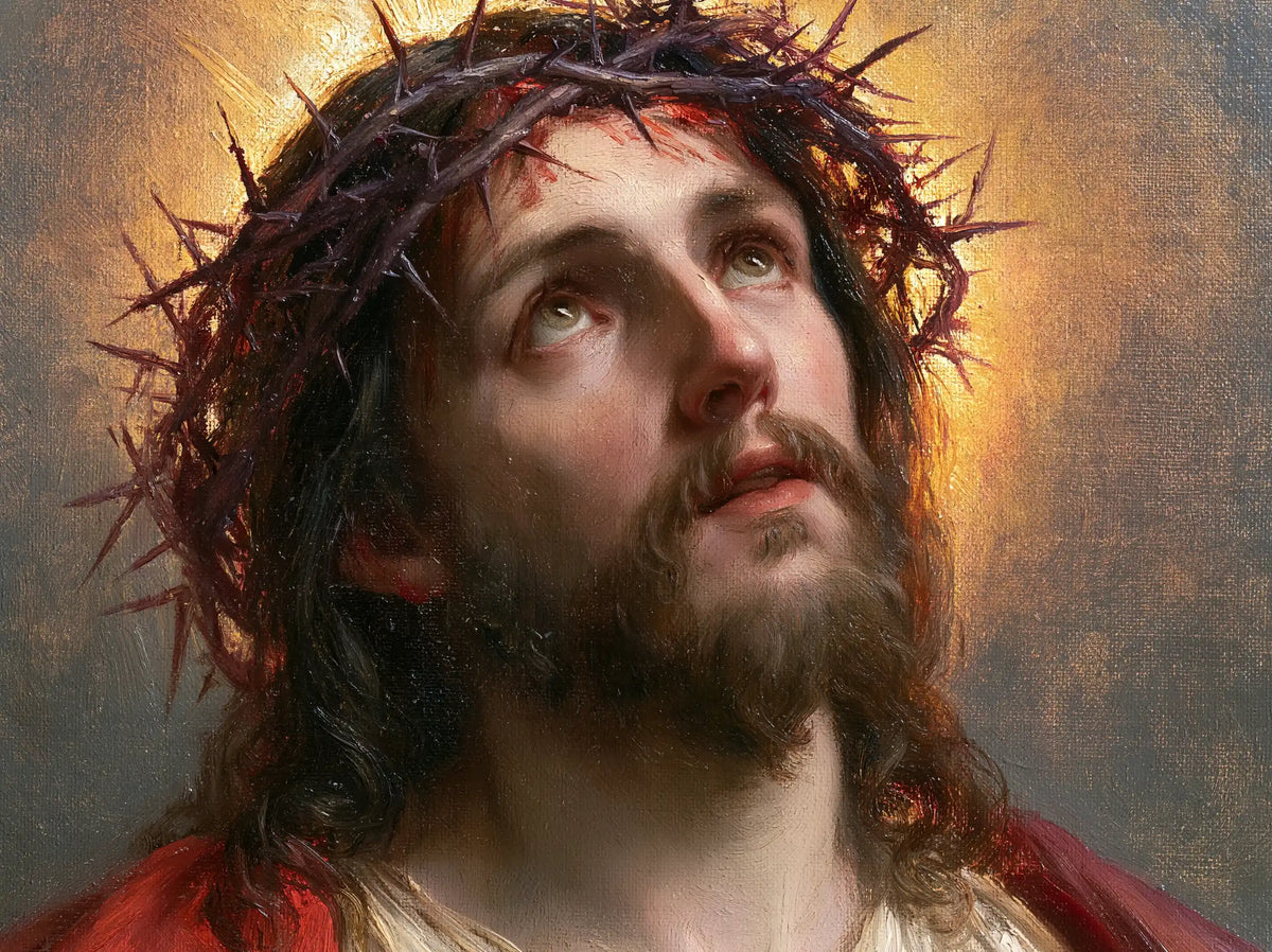 Jésus couronné d’épines — Les Yeux vers les rayons invisibles