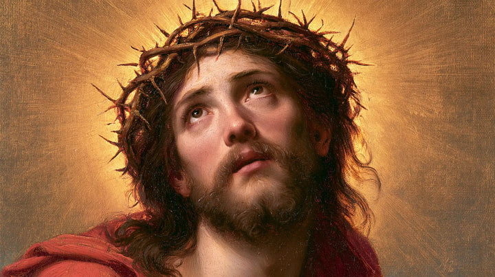 Jésus couronné d’épines — Le Regard oblique dans les rayons d’or