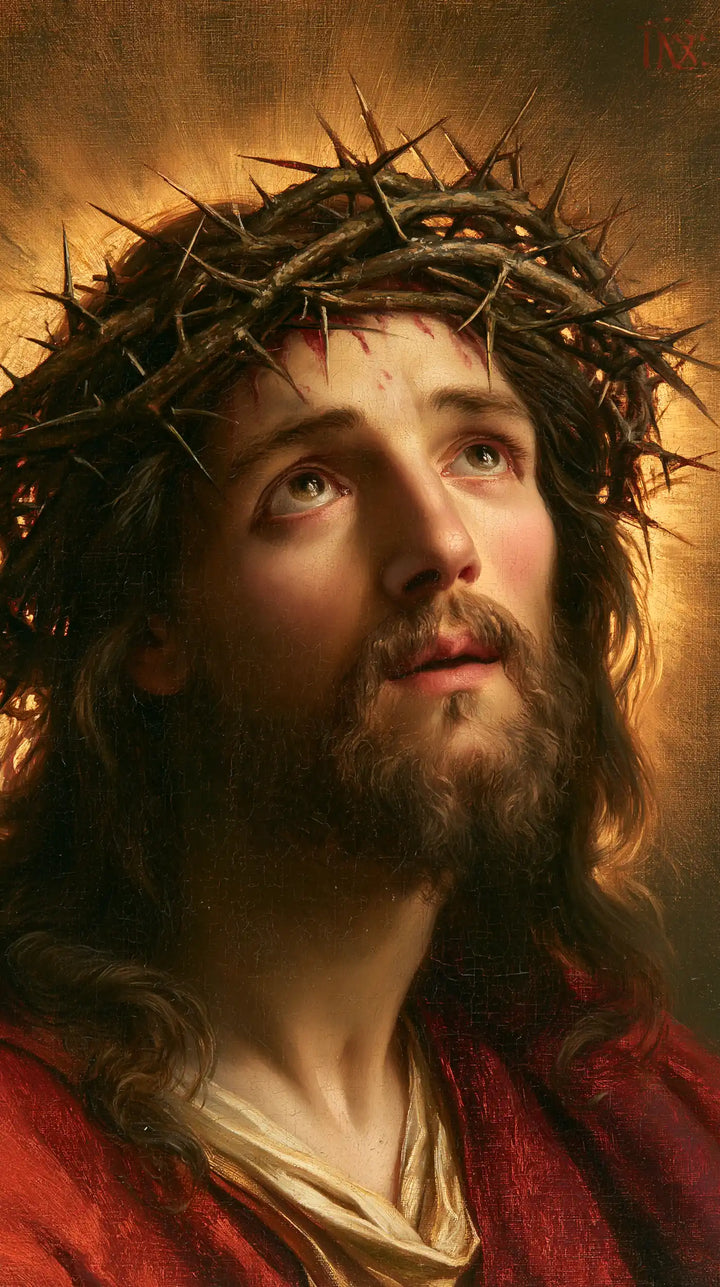 Jésus couronné d’épines — Le Regard dans la lumière de veille