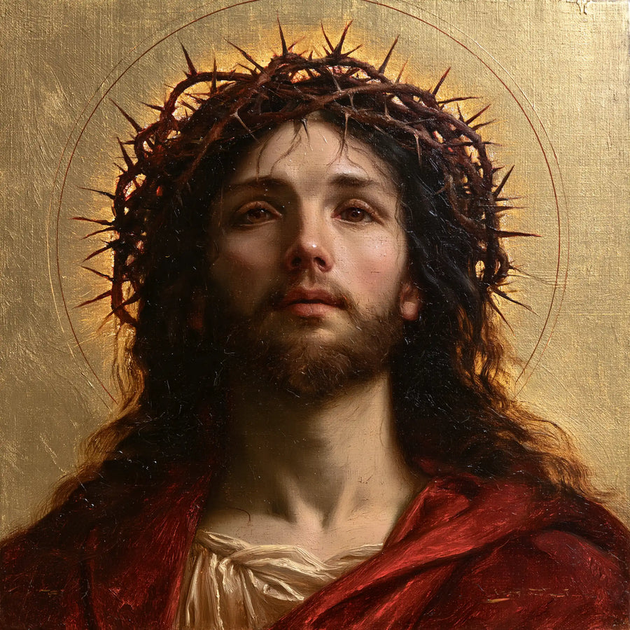 Jésus couronné d’épines — Le Col noué dans le cercle d’or