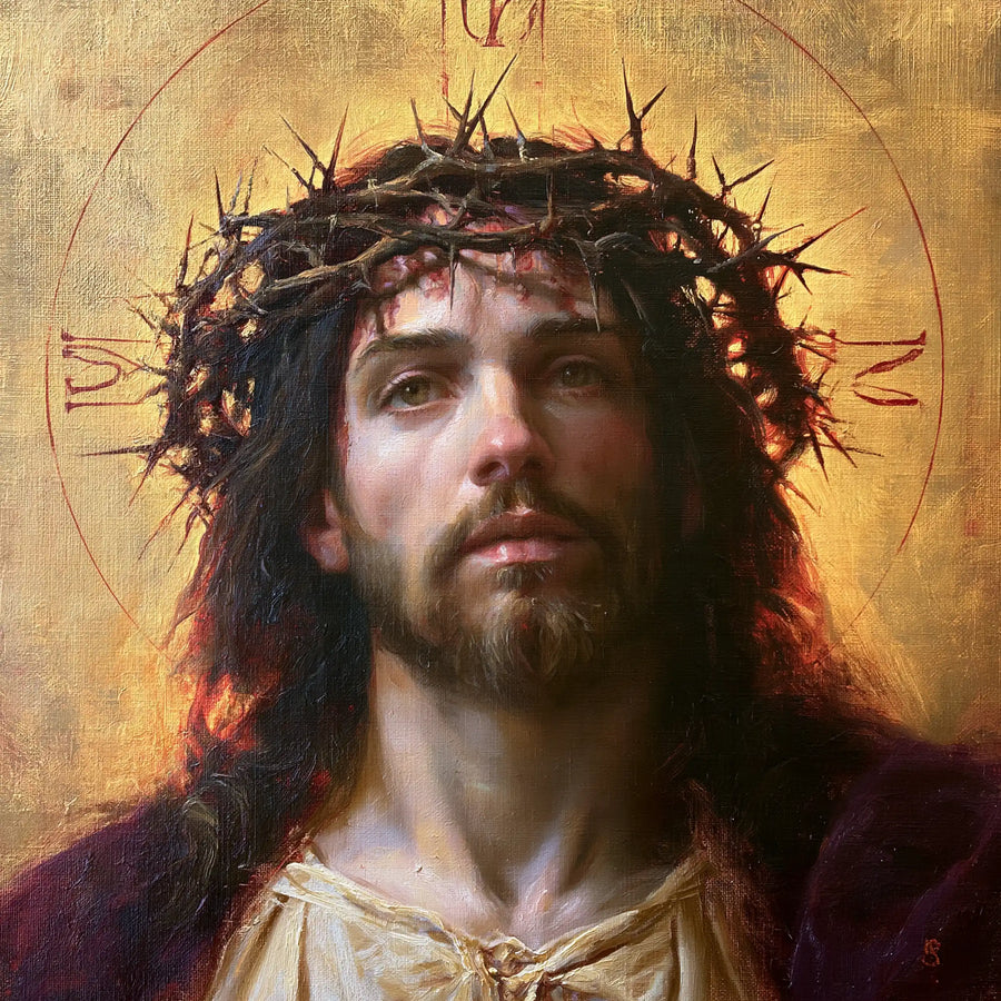 Jésus couronné d’épines — La Clarté froide dans le nimbe chaud