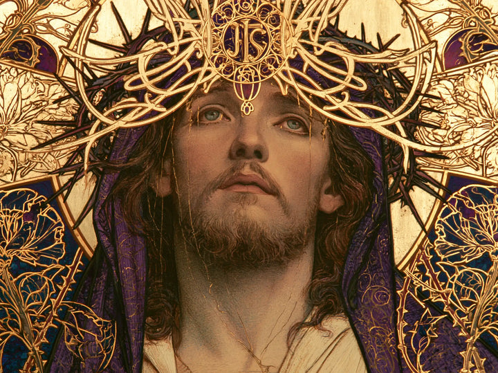Jésus couronné d’épines — La Couronne aux longues boucles dorées