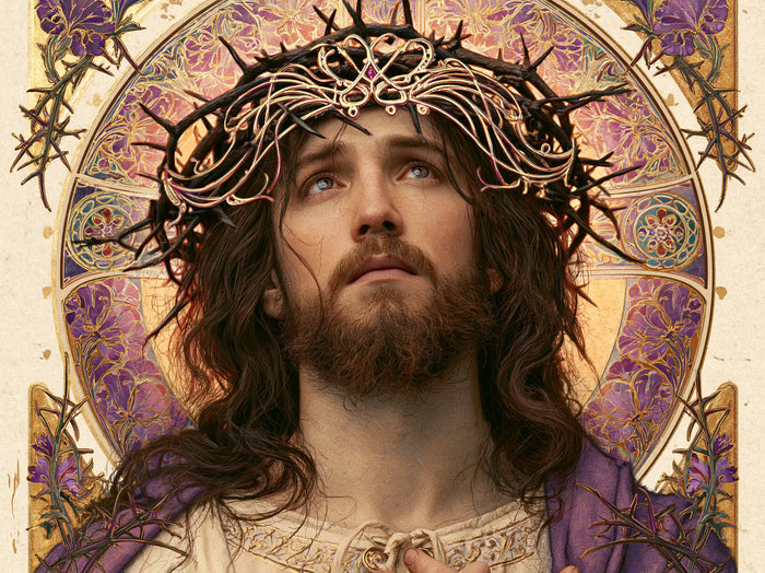 Jésus couronné d’épines — Le Nimbe aux fleurs de lavande