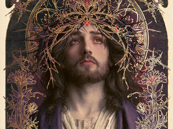 Jésus couronné d’épines — La Petite Fleur rouge entre les ronces