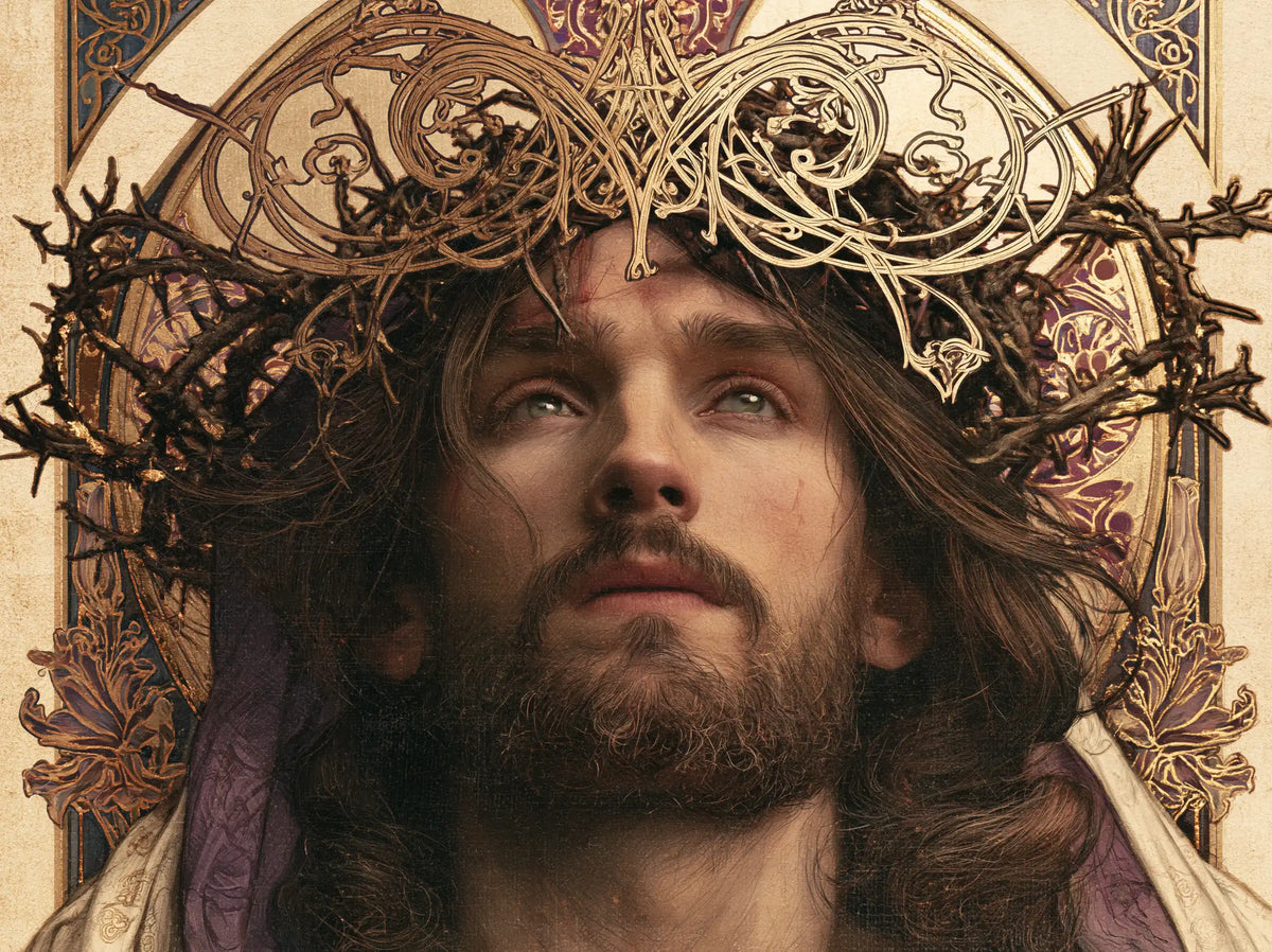 Jésus couronné d’épines — Le Regard sous les doubles volutes
